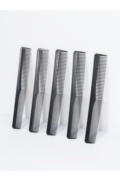 Choice 5 قطع PTshuangmianshu 5 قطع مشط قطع من ألياف الكربون، مضاد للكهرباء الساكنة ومقاوم للحرارة، ذو وجهين