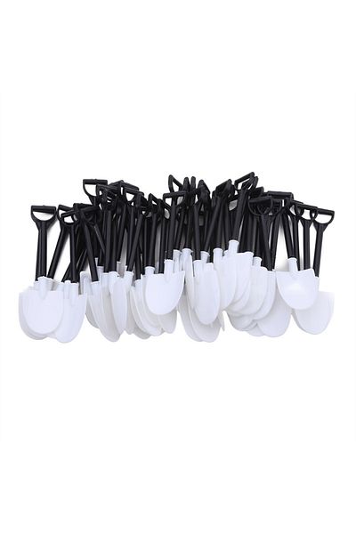 Choice 9x2.5cm 50pcs 50pcs/pack Plastic Disposable Mini Shovel Spoon Potted Ice Cream Cake Spoon for Kids D
