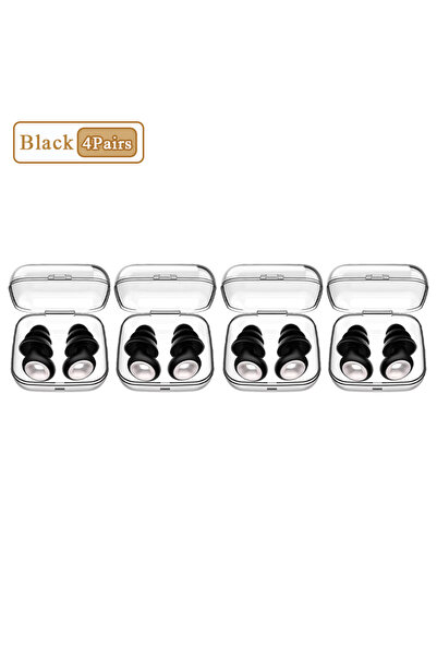 Choice أسود - 4 أزواج من 1 إلى 16 زوجًا من سدادات الأذن العازلة للصوت أثناء ا...