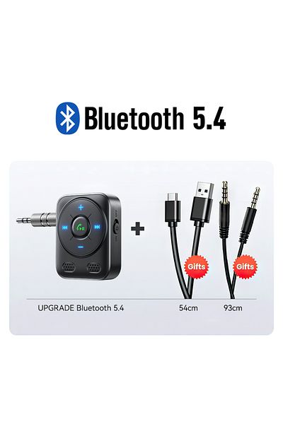 Choice Black Joyroom Bluetooth 5.4 Car Adapter Aux Receiver Stronger Dual Mics & Noise Cancellation Auxilia