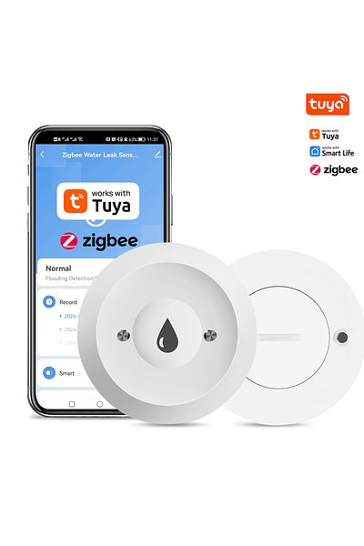 Choice Beige ZigBee Water Sensor Leak Detector Tuya Flood Water Leakage Alarm Smart Life Control Need Zigbe