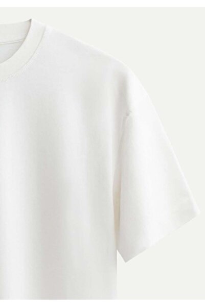 SOFTWAY Unisex Organic Oversize Plain T-Shirt - Ecru