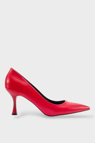 Liger Women's 8 cm Heeled Gold Red Shoes