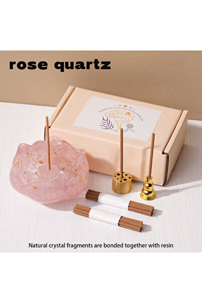 Choice مجموعة واحدة من قطارة الكريستال الطبيعي من حجر الريكي الراتنجي، قاعدة شمعة عطرية، وفرة الشفاء