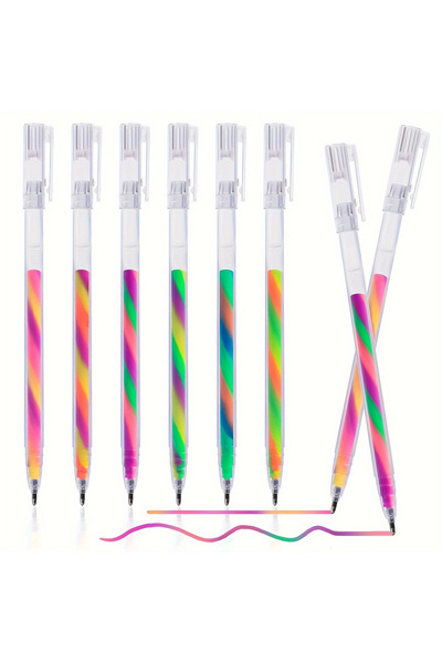 Choice مجموعة أقلام تمييز جل لامعة مكونة من 6 قطع - 1.2 مم ألوان زاهية، كتابة...