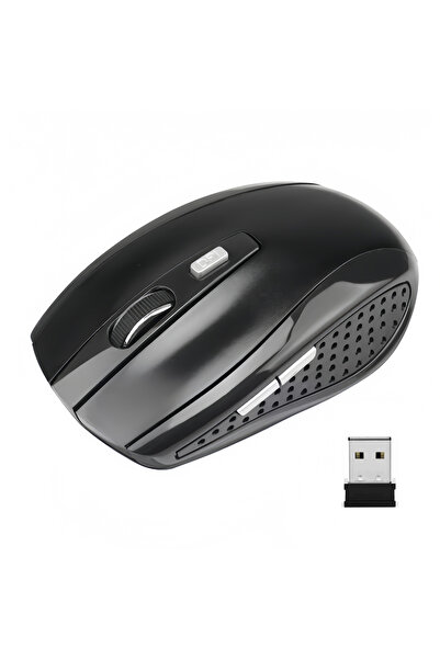 Choice ماوس لاسلكي أسود ناعم 2.4 جيجاهرتز، ماوس بلوتوث مريح 800/1200/1600 نقطة في البوصة، 6 أزرار كتم الصوت