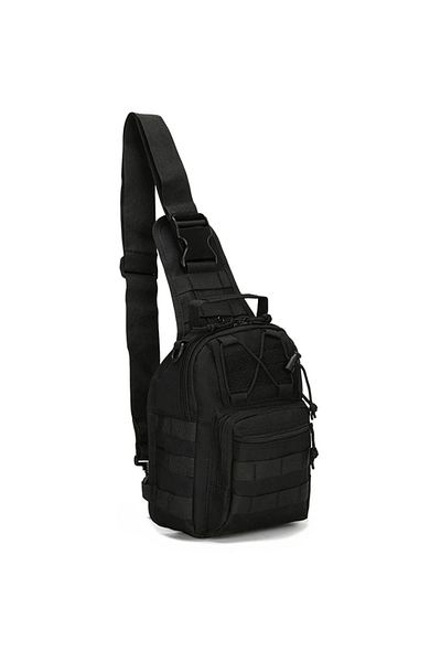 Choice Black Waterproof Crossbody Chest Bag - Lightweight Shoulder Pack for Men's Outdoor Sports & Biking