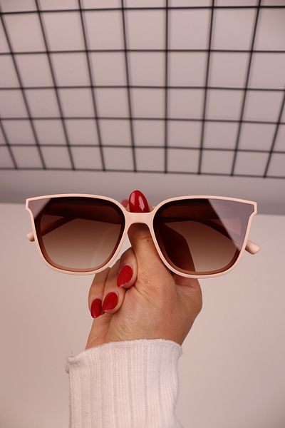 LOOKUP NEW Brown Cream 60 Ekartman Bone Glass Interchangeable Women Unisex Men Uv400 Protection Sunglasses