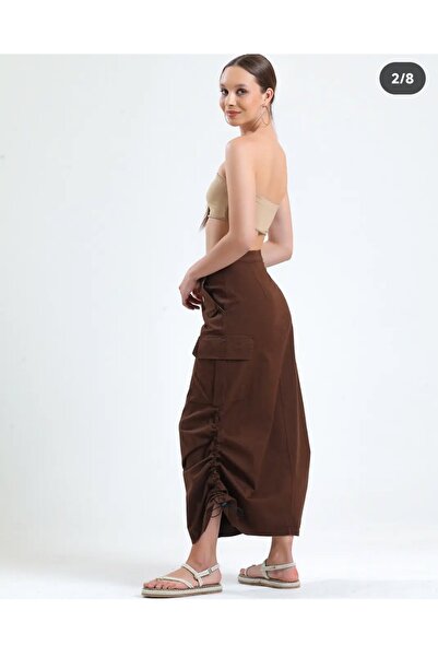couis Very Detailed Lycra Linen Skirt