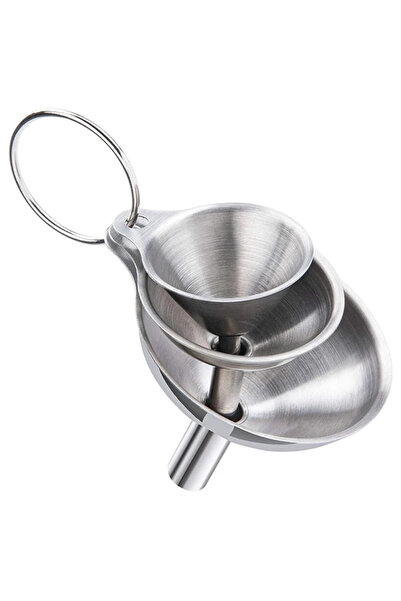 Choice1 3pcs Set 3/5 Pcs Stainless Steel Kitchen Funnels Set Food Grade Metal...