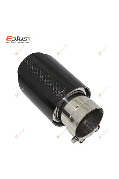 Choice 67mm-89mm Universal Car Glossy Carbon Fiber Muffler Tip Exhaust System Pipe Mufflers Nozzle Straight
