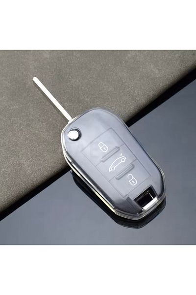 YıldızTuning Peugeot 301 Transparent Switch Key Case Cover