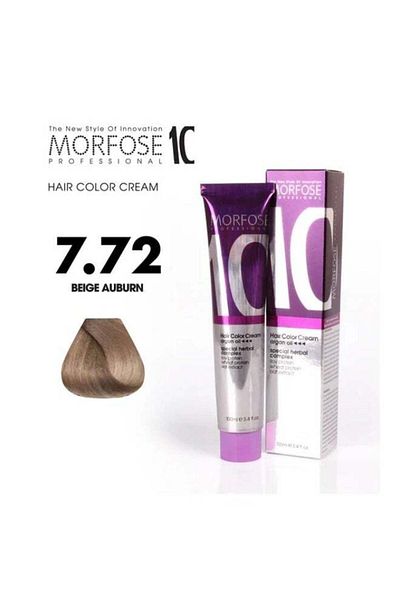 Morfose Morfose 10 Hair Color Cream with Argan Oil - 7.72 Blonde Brown Iridescent