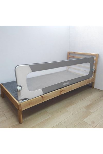Empria Children's Bed Guardrail, Foldable, 160 Cm, White/grey