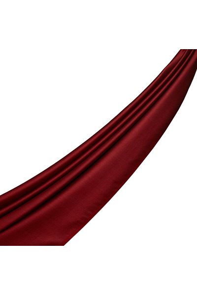 ipekevi Burgundy Plain Wool Silk Shawl