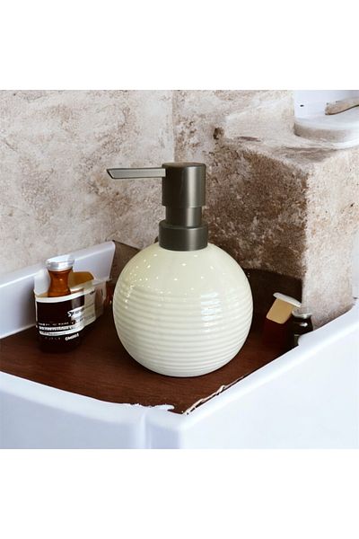LeesHome Λευκός διανομέας υγρού σαπουνιού Tonbik (10,5x12,5 cm)