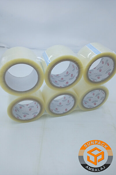 Royal Tape Koli Bandı 70mm X 100m Hotmelt Şeffaf (6 ADET) - Güçlü Yapışkanlı Koli Bandı