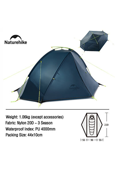 Naturehike خيمة تخييم تاجار زرقاء من نيتشر هايك خفيفة الوزن للغاية بسمك 4000 ...