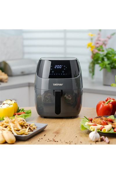 Zelmer Friteuza cu aer cald Zelmer ZAF5502G, 5 l, control digital, 8 programe automate, invelis antiaderent