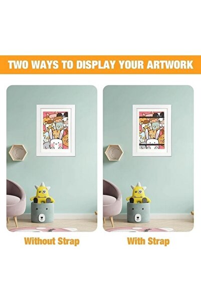 Apomkjoe Rama foto pentru desene copii, MDF, alb, 29.7x21 cm, Apomkjoe