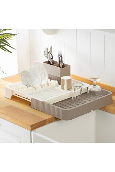 LeesHome Sürgülü Bulaşıklık Açılır Kapanır Kurutma Sepeti 51x35cm35x32cm