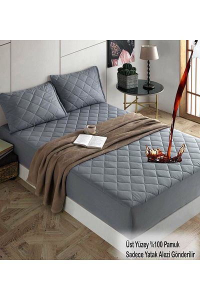 Violacasa Fitted Liquid Proof Quilted Mattress Protector Gray Mattress Cover (7 Different Sizes)