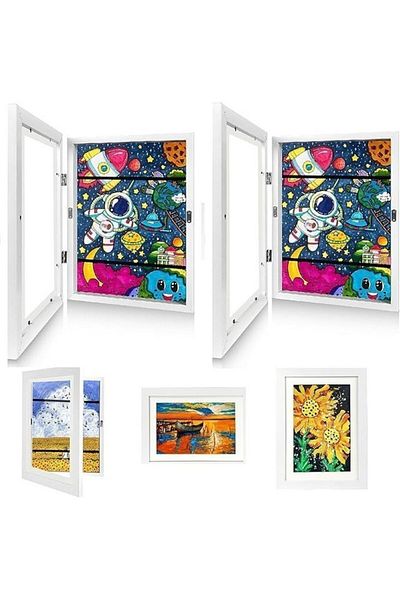 Apomkjoe Rama foto pentru desene copii, MDF, alb, 29.7x21 cm, Apomkjoe