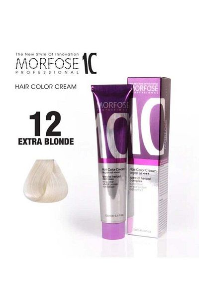 Morfose Morfose 10 Hair Color Cream Argan Oil 12 Platinum Blonde 100ml
