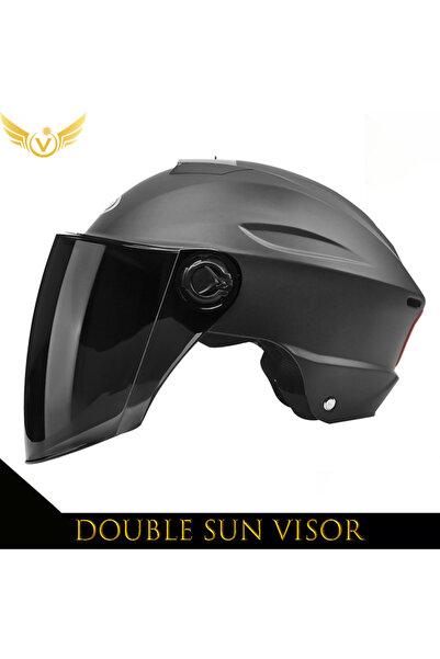 Choice خوذة سكوتر كهربائية 2 فولت صيفية V Chopper خوذة دراجة نارية سلامة شلال...