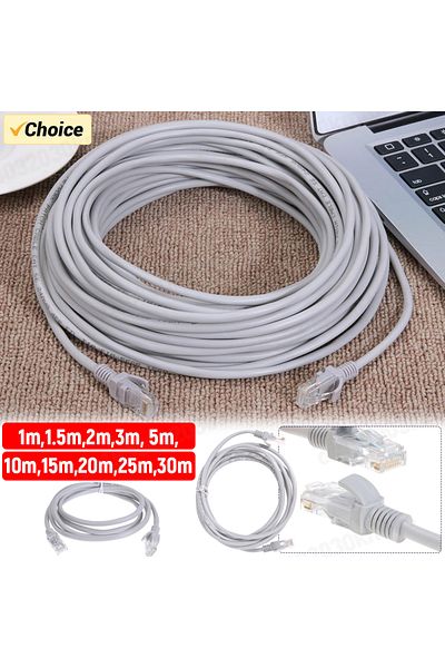 VODOOL كابل إيثرنت 3 متر 1 متر 1.5 متر 2 متر 3 متر 5 متر كابل شبكة LAN RJ45 عالي السرعة مع موصل RJ-45 إنترنت R