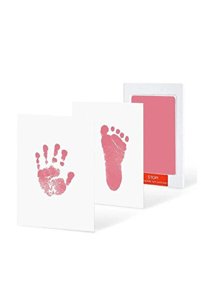 Choice مجموعة وسادات حبر آمنة وغير سامة C14-Pink لبصمات أقدام الأطفال وبصمات ...