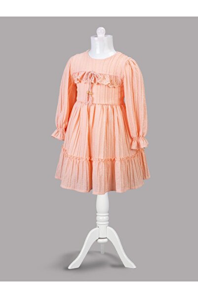 Cherrys Bebek FİTİLLİ BÜRÜMCÜK KIZ ÇOCUK ELBİSE