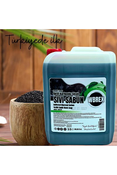 WBREX Activated Carbon Premium Liquid Soap Black Oud Scented 5 Lt