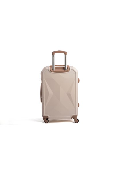 LİMRA 6-piece hard-sided luggage set with wheels, beige/gold