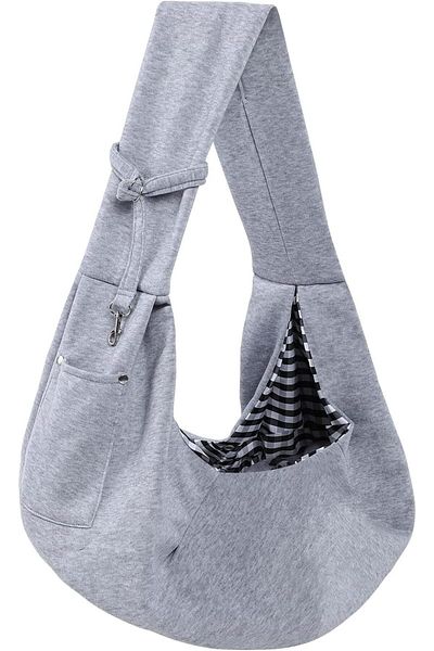 COOYA Multipurpose dog carrier, soft and breathable, safe and portable, reversible, with storage bag, gray