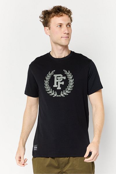 PAUL FRANK Men Regular Fit Crew Neck Short Sleeves Graphic Print T-shirt, Black
