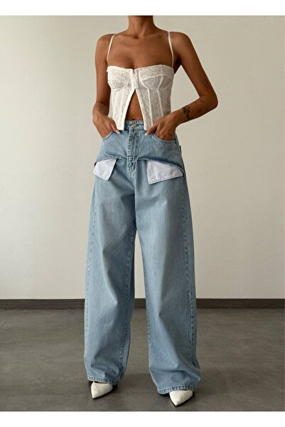 Joana Women's Oversized Blue Jeans - Diyora