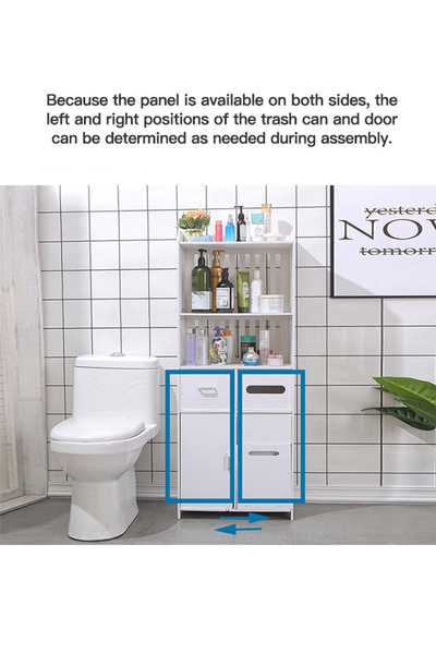 sharpdo Floor to Floor Waterproof Storage Rack and Storage Cabinet in Bathroom and Bathroom 48*27.5*120cm