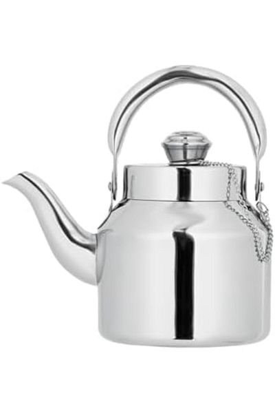 ALSAIF 10 oz. Saif Teapot, durable and elegant, perfect for serving tea and other teas. Silver color.