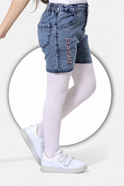 ModiClas Kuromi Nakışlı-Pamuklu-Kar Yıkamalı-Yarım Lastikli-Kız Çocuk Şortu