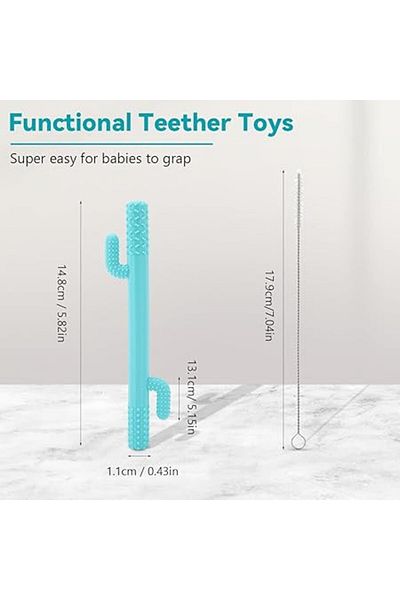 Augot Baby Teething Toy, Silicone, Multicolor, 14.8 X 1.1 Cm