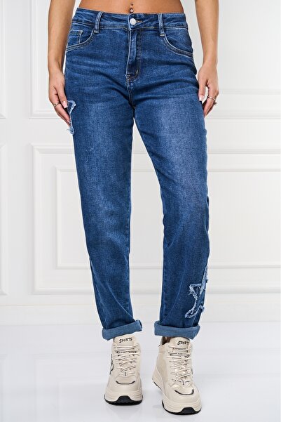 Joana Blugi dama Mom Fit Bleumarin Imelia