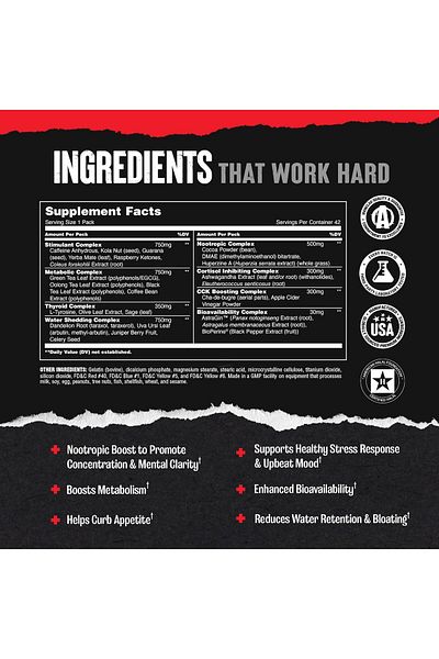 Universal Nutrition Animal Cuts All-in-one Complete Fat Burner Supplement with Thermogenic 42 Count