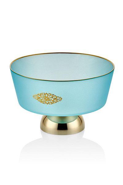 SETABIANCA Metal Leg Presentation Plate Blue 21*21*13 cm