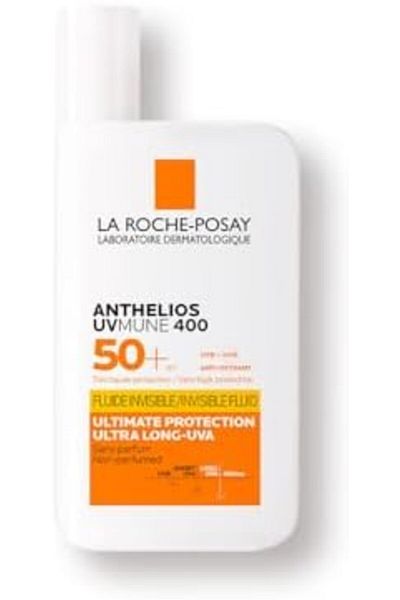 لا روش بوزيه أنثيليوس UV 400 سائل غير مرئي بعامل حماية من الشمس 50+ 50 مل