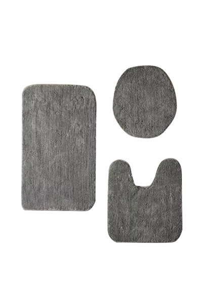 sharpdo 3-Piece Bathroom Anti-slip Floor Mat Toilet Mat Set