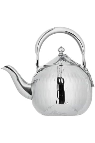 ALSAIF 4.3L Saif Teapot, durable and elegant, ideal for serving tea and other types of tea. Silver color.