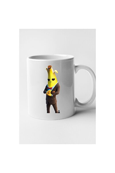 OEM Cană albă personalizată Fortnite - Agent Peely, Inovatix®️. 330 ml