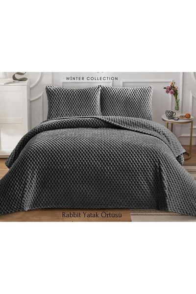 aktarteks Rabbit Feather Pillowed Double Bed Cover 230 X 250 cm