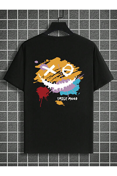 Revasser Unisex muškarci/žene SMILE Special Štampano Oversize kroj Pamuk lu o...